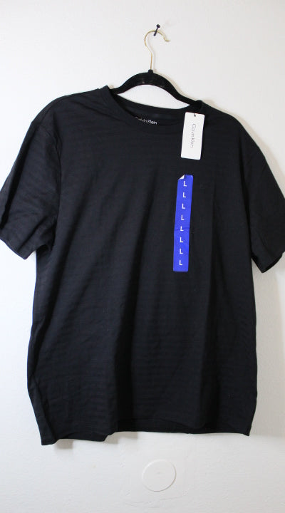 Calvin Klein Men's Smooth Cotton Liquid Touch Crewneck T-Shirt, Black size L/G
