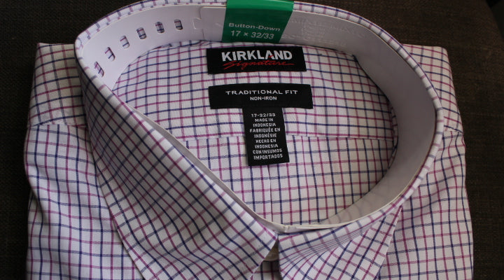 Kirkland Signature Men's Traditional Fit Non-Iron Dress Shirt 17X32/33