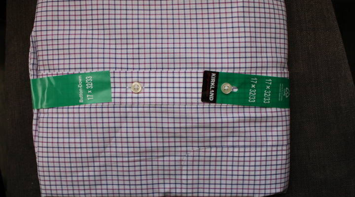 Kirkland Signature Men's Traditional Fit Non-Iron Dress Shirt 17X32/33