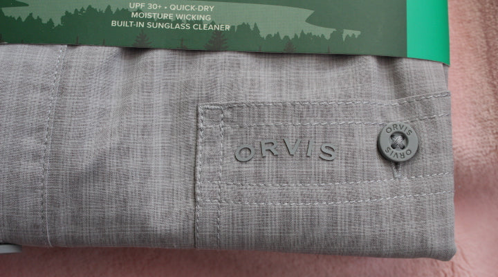 Orvis Short Sleeve Tech Shirt Men’s XL/EG Grey Plaid UPF 30+ Quick Dry