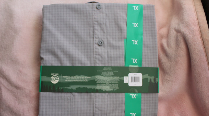 Orvis Short Sleeve Tech Shirt Men’s XL/EG Grey Plaid UPF 30+ Quick Dry