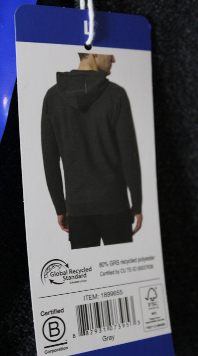 Modern Ambition Men's Textured Pullover Hoodie grey Size L