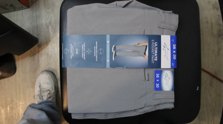 Men's Greg Norman Performance Classic Pant 34x34 Grey