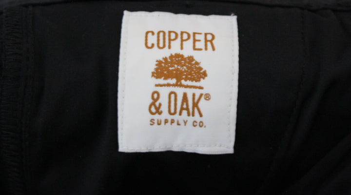 Copper & Oak Men's Tech Utility Pant Straight Fit Black Size 36x32