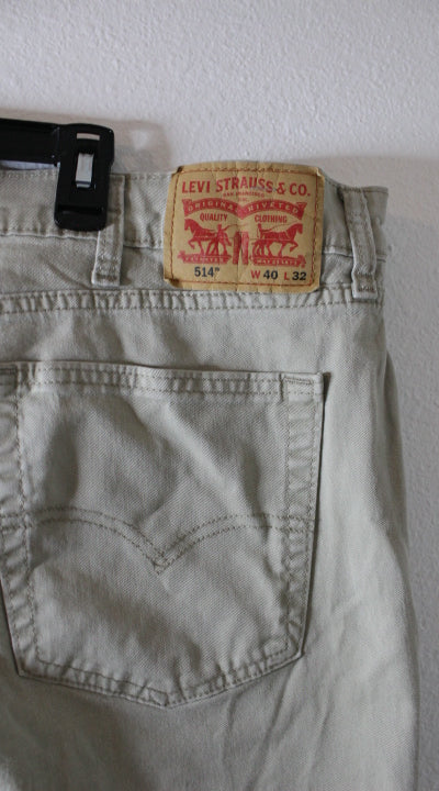 Levi's Men's 514 Straight Fit Stretch Jeans, Tan, 40x32