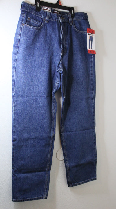 Kirkland Signature Men's Jeans Size 38x30 Straight Fit, Stretch, Blue, New